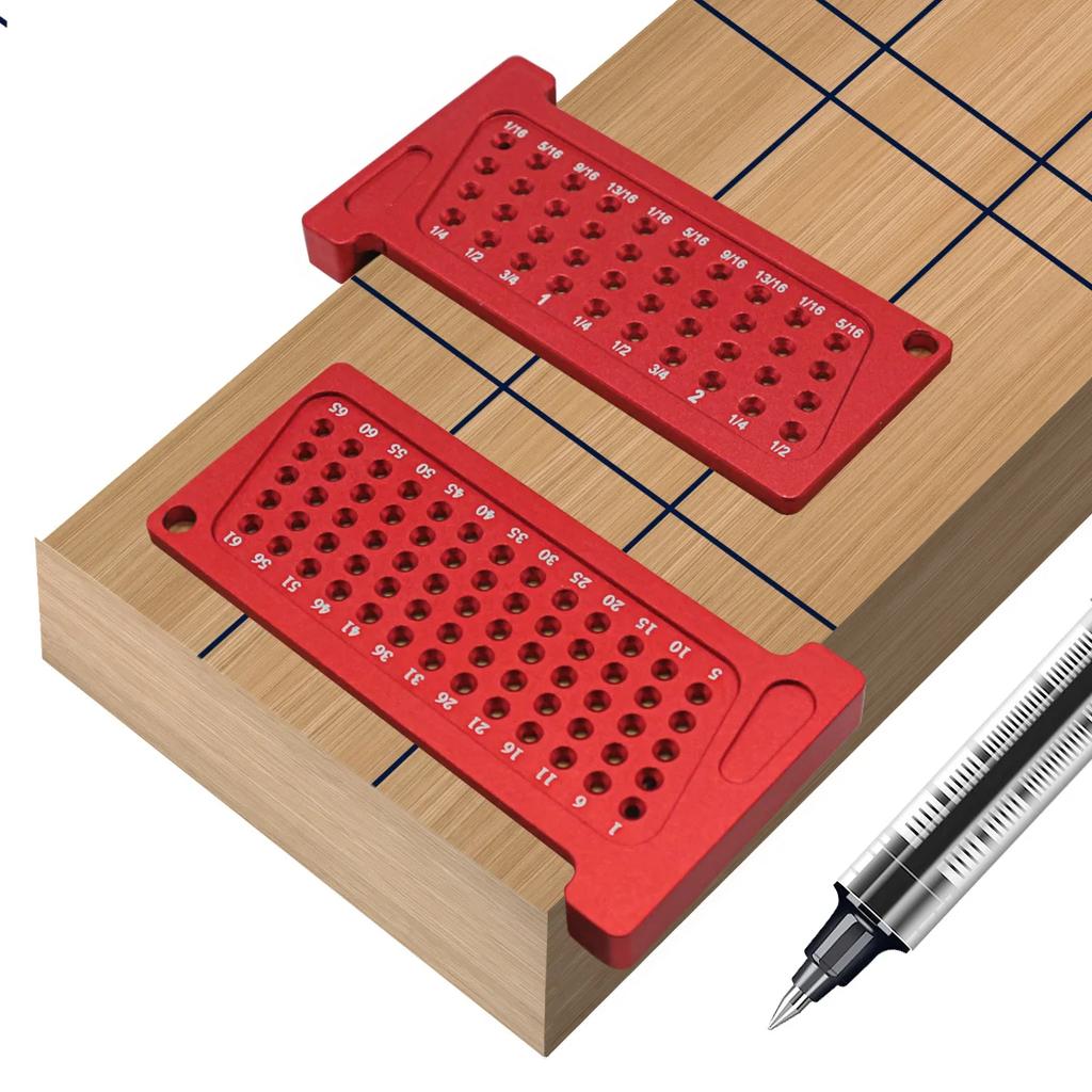 Woodworking Metric/Inch T-Square Hole Scribing Pocket Ruler Line Drawing Marking Gauge Carpenter Right Angle Protractor Layout