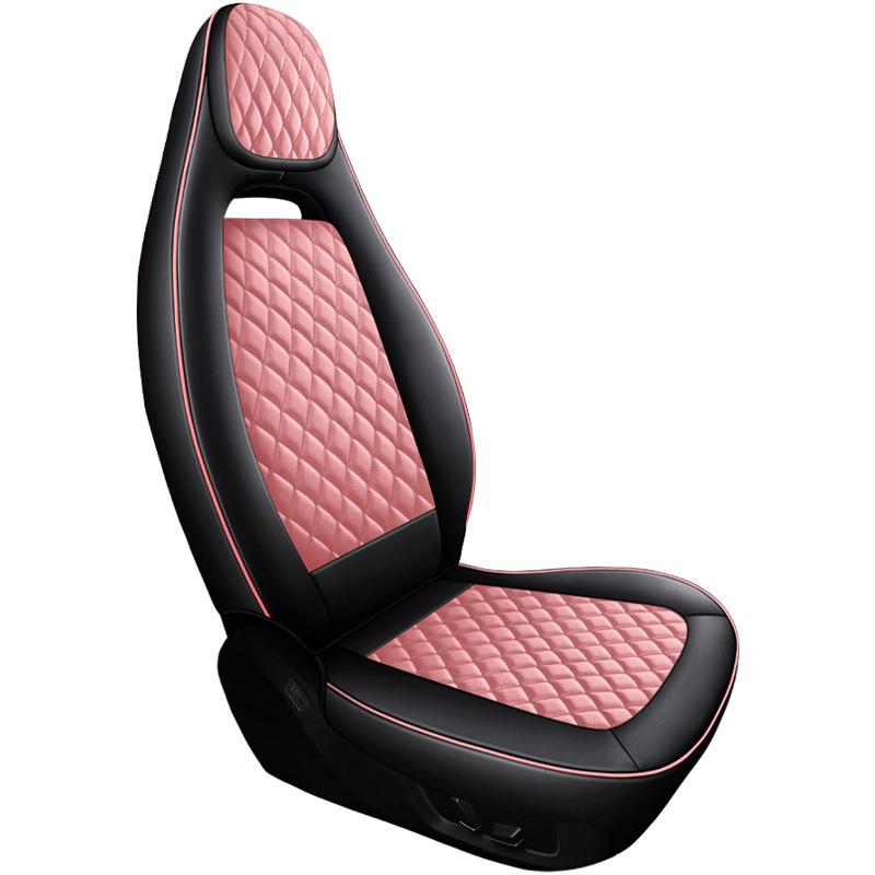 Wuling Mini Diamond Full Surround Leather Seat Cover - Wear-Resistant, All-Season, Fits Five-Seater Cars
