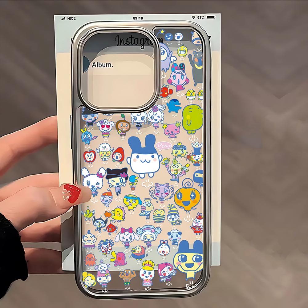 Cartoon Role Tamagotchi Dog Phone Case for iPhone 16e 16 15 14 13 12 11 Pro Max X XR XSMAX 8 7 Plus Luxury Clear Soft Back Cover