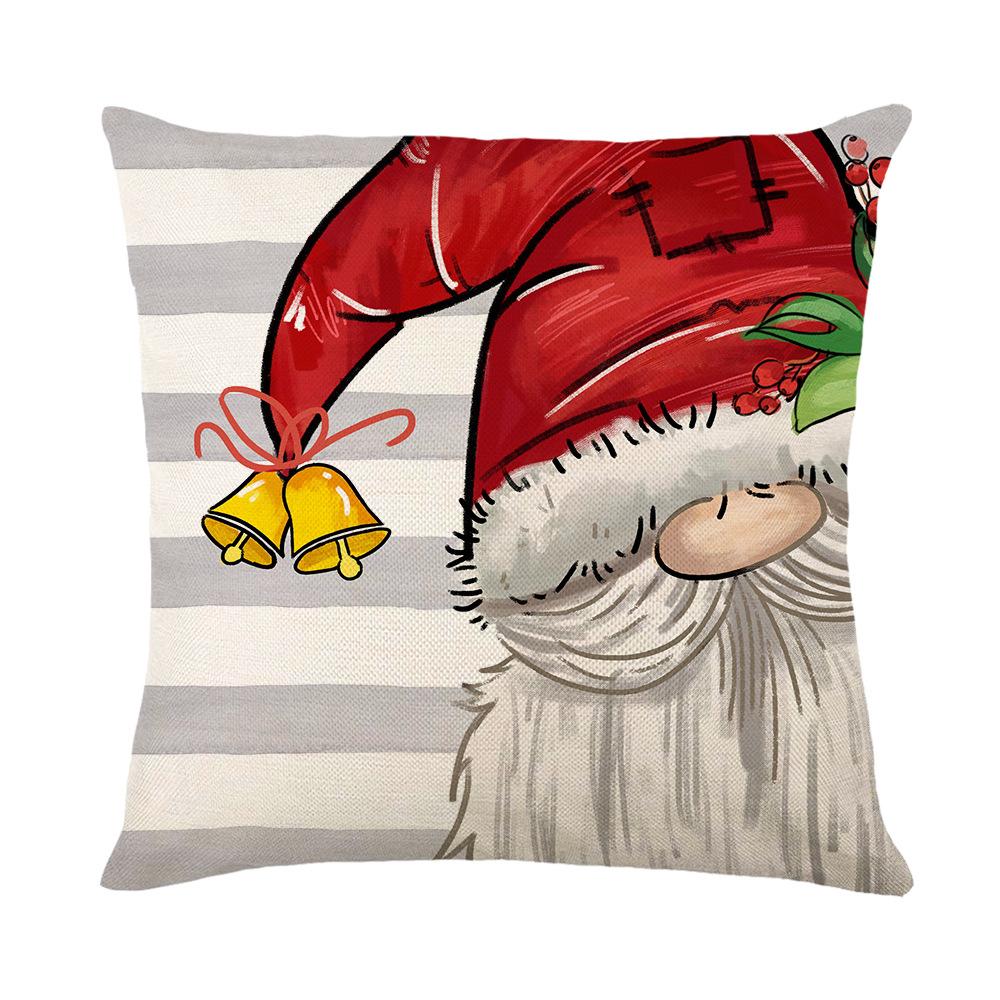 Christmas Linen Pillow Cover Christmas Sofa Pillow Home Printed Pillow Cover Pillow Cover