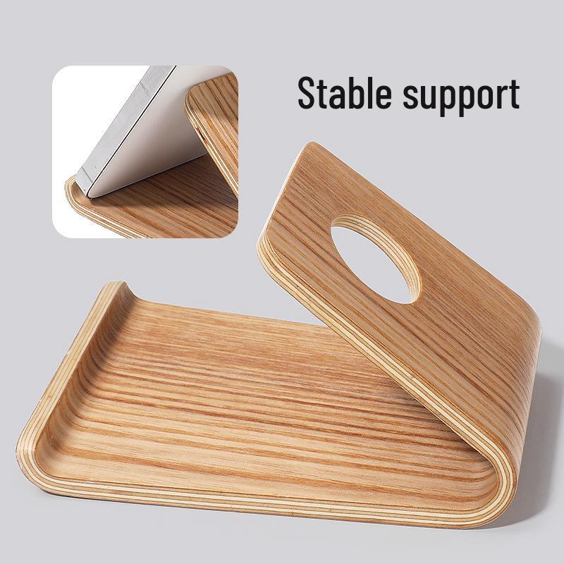 Walnut Wood Desktop Phone & Tablet Holder - Ultra-Stable, Portable, Simple Design