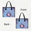 Cute Witch Pattern Tote Bag Casual Large Capacity Portable Shopping Handbag for Daily Use