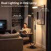 Uplighter Floor Lamp with Table and Reading Light, Dual Light Dimmable Standing Lamp with Remote & 4 Colour Temperatures