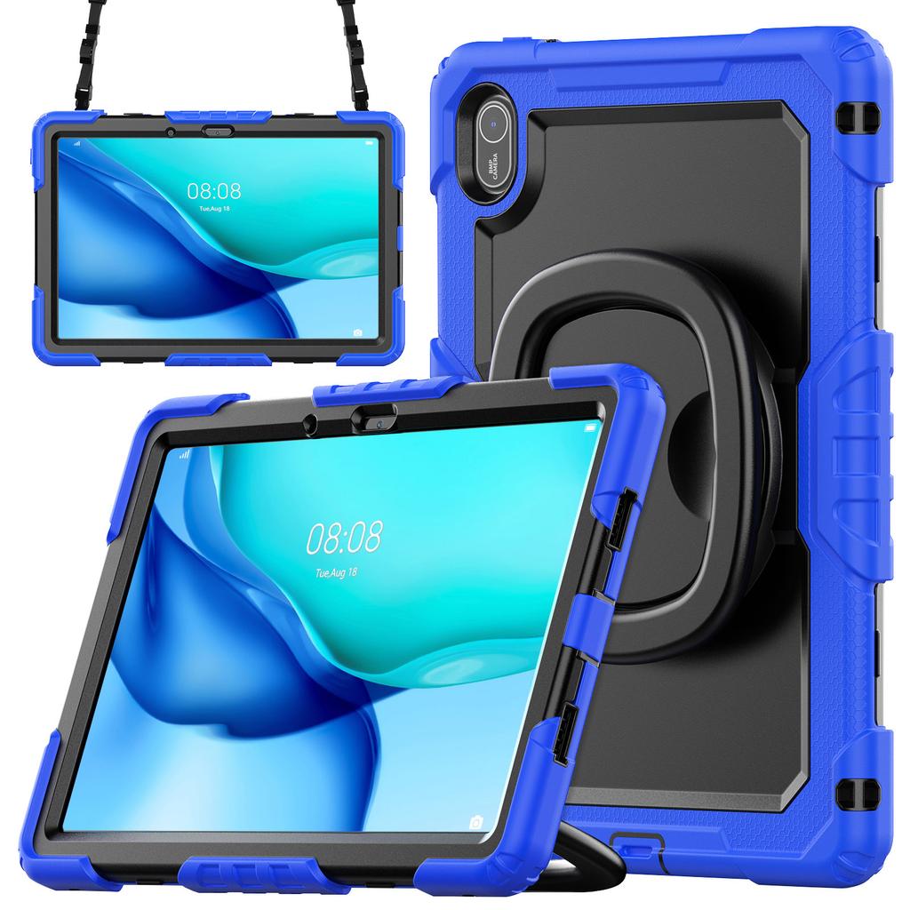 For Huawei MatePad SE 11 Kickstand Case PC + Silicone Tablet Cover with Shoulder Strap