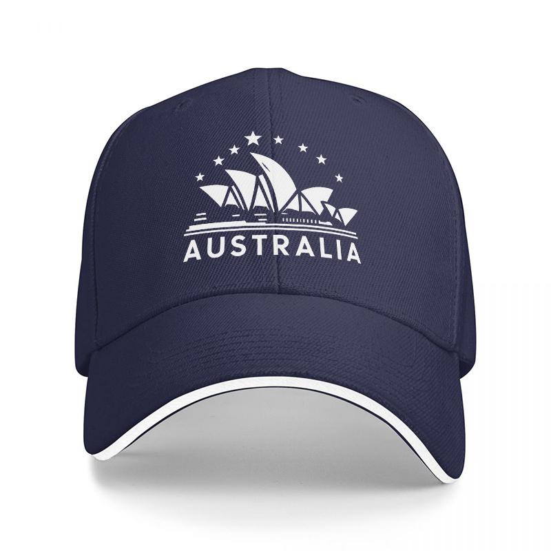 Australia Sydney Opera House Baseball Cap Unisex Vintage Adjustable Sandwich Brim Hat Retro Outdoor Casual Dad Hat