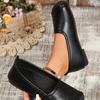 Fashion Non-slip Flat Shallow Single Shoes Spring and Summer Square Toe Soft Sole Non-slip Versatile Foreign Style Small Leather Shoes