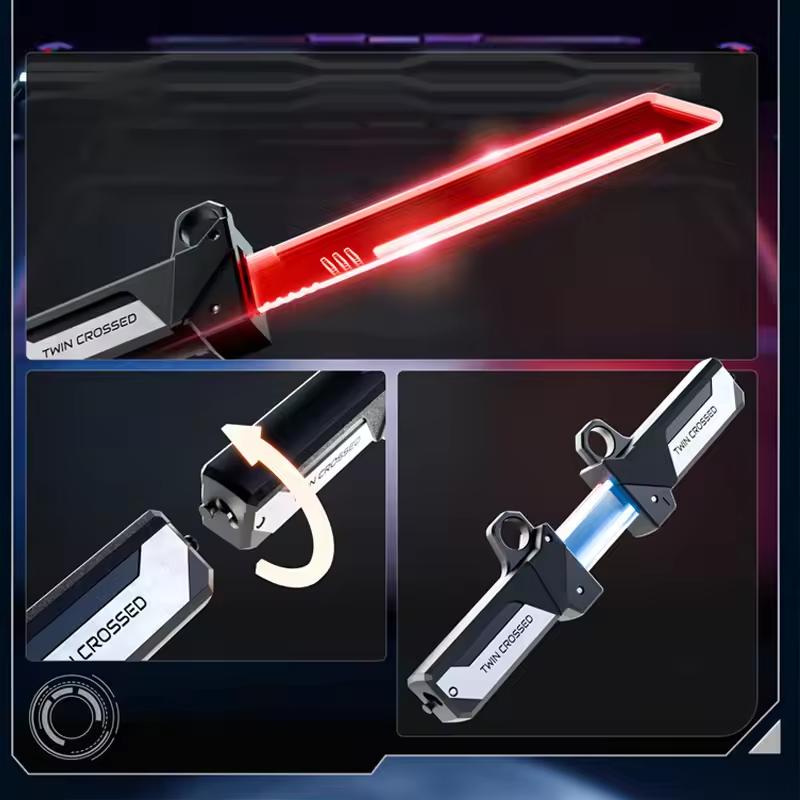 Outdoor Toy Rotate Laser Sword Multi-Color Flash Light Shine Cosplay Party Family Interactive For Kids Adult LED Kid Friendly Entertaining Fun Safe