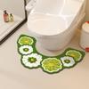 Oil Painting Style U-shaped Toilet Mat Quick Drying Bathroom Mat Anti Slip Floor Mat  For Bathroom