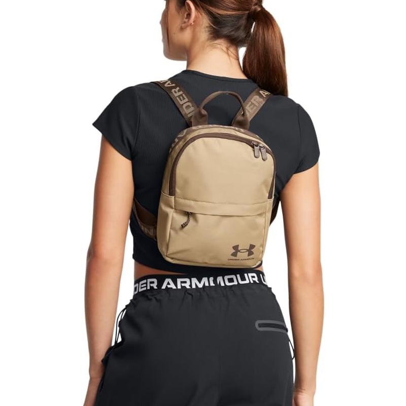 New Under Armour Polyester Backpack Mini Unisex Camel & Grill Brown 1380477-263