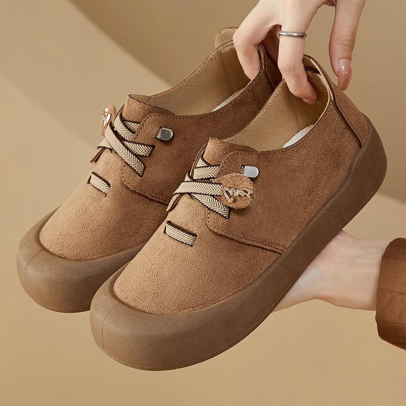 

Женские повседневные кроссовки на массивной платформе, легкие, из искусственной замши, на шнуровке, нескользящие, для ходьбы, удобные лоферы для работы в офисе, туфли 41 верблюд