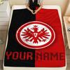 1 st Anpassat Namn Eintracht Frankfurt Mönstrad Flanellfilt Lämplig För Alla Årstider för Heminredning Värme och Komfort Gåvor Semesterpresent_xia