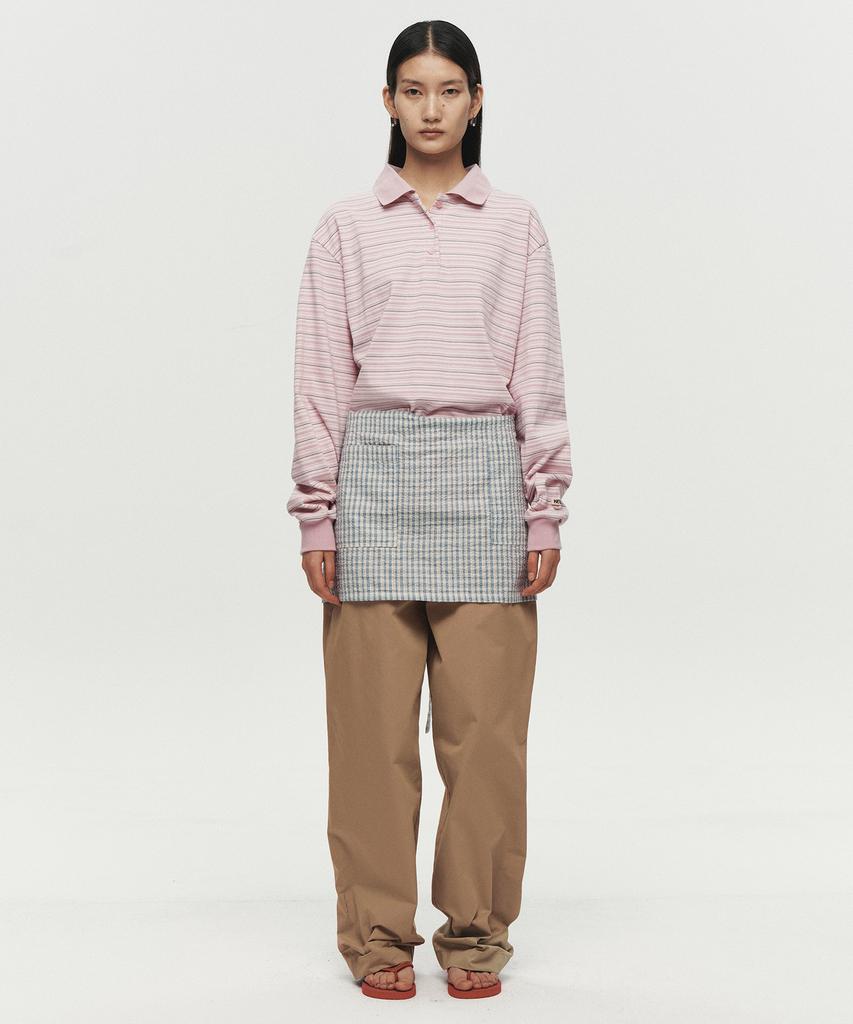 Hoite Curve Line Wide Pants (Beige)