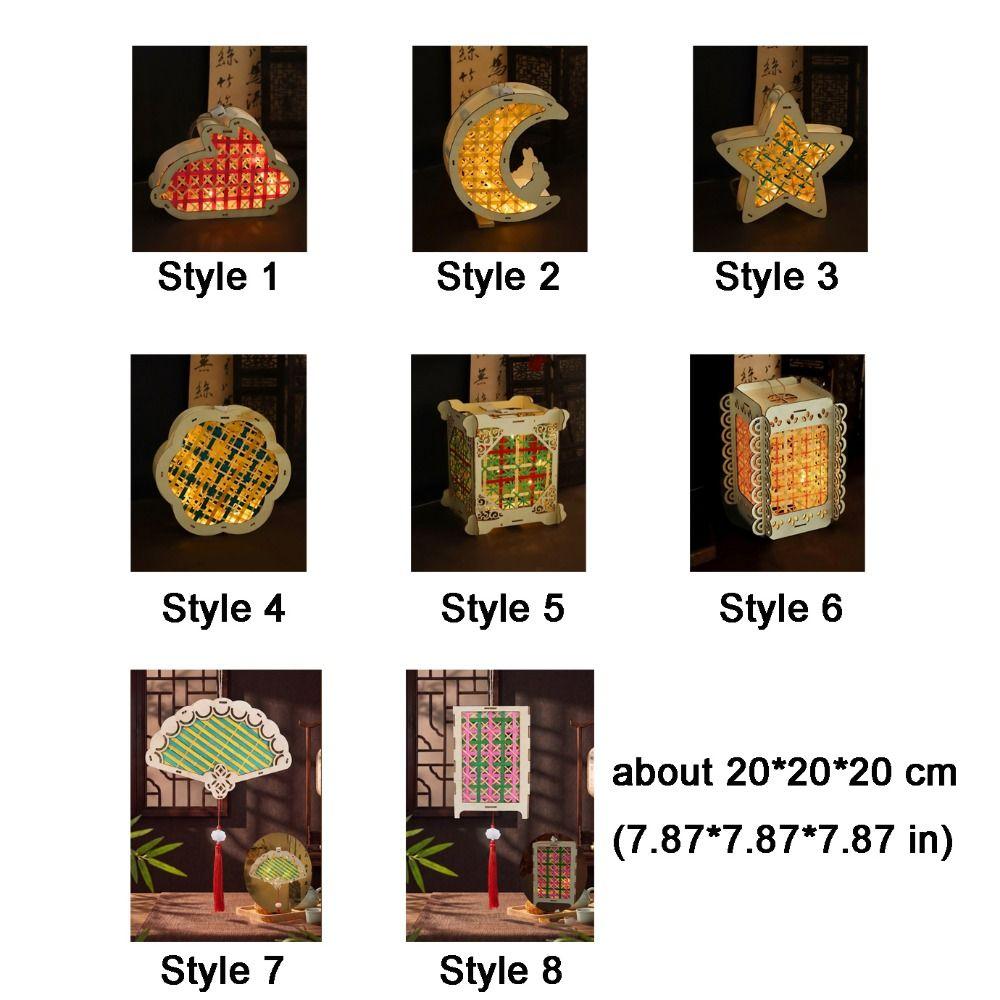 Handheld Mid-Autumn Festival Lantern DIY Material Kit Handmade Lantern Mid-Autumn Festival
