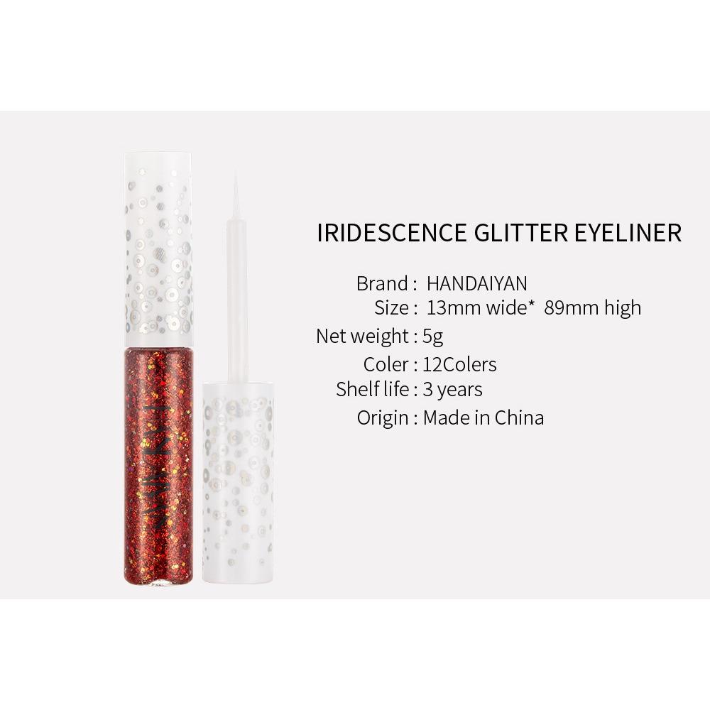 HANDAIYAN 12 Color Eyeliner Eye Shadow, Jelly Jelly, Colorful Eye Makeup Eyeliner Eye Shadow