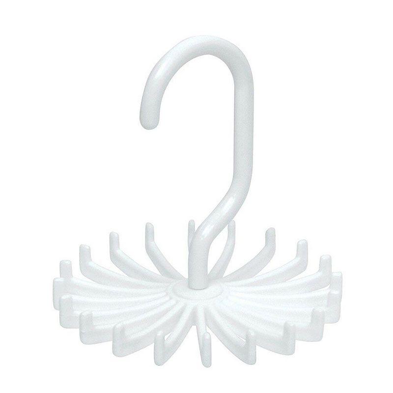 Versatile 20 Rotating Tie Rack Hanger Organizer With Secure Non-slip Arms For Ties