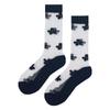 New Korean Version Crystal Silk Ins Hyunya Style Flower Medium Tube Socks Crystal Glass Silk Love Stacking Socks Thin Socks