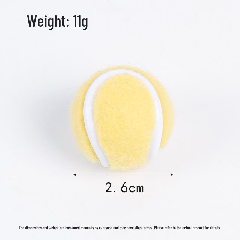 Mini Plush Tennis Ball Keychain - Creative DIY Sports Bag Pendant and Photography Prop