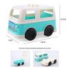 Compatible Large Particle Building Block Table with Cartoon Car, Bus, Airplane, and Sedan Accessories for Children
