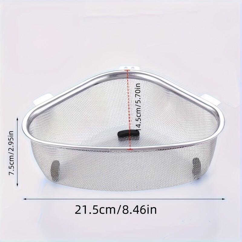 Stainless Steel Sink Strainer Basket Leak-proof, Mesh Storage for Produce, Easy To Clean, Corrosion Resistant & Durable.