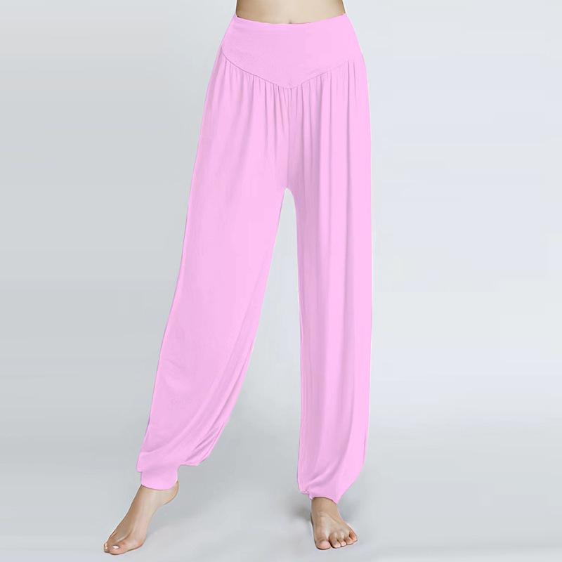 Womens Elastic Loose Casual Cotton Soft Yoga Sports Dance Pants Elegant Pants Woman Women Pants High Waist Clothing Female