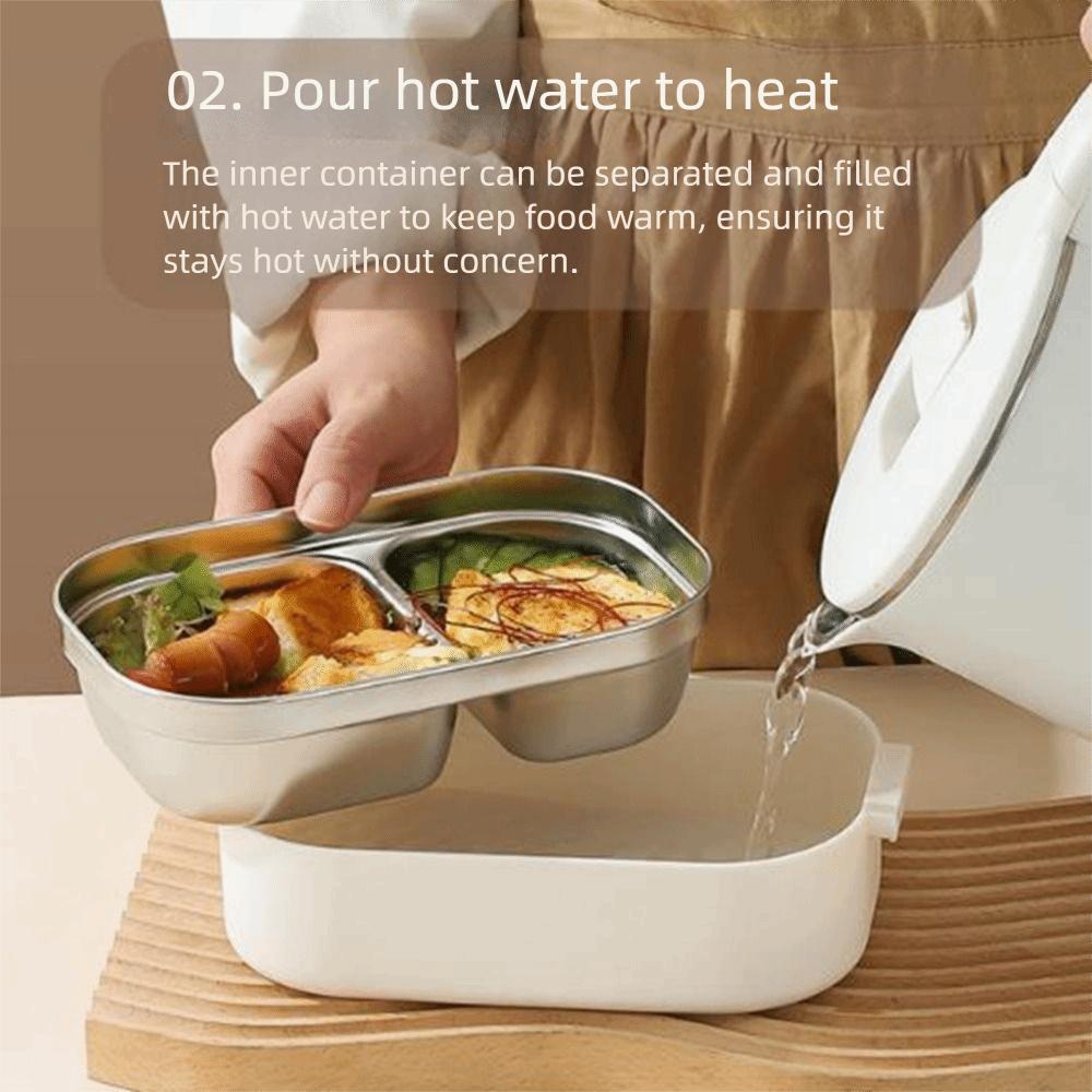 Large Capacity Stainless Steel Lunch Box Leak-proof Divided Food Storage Container  Office