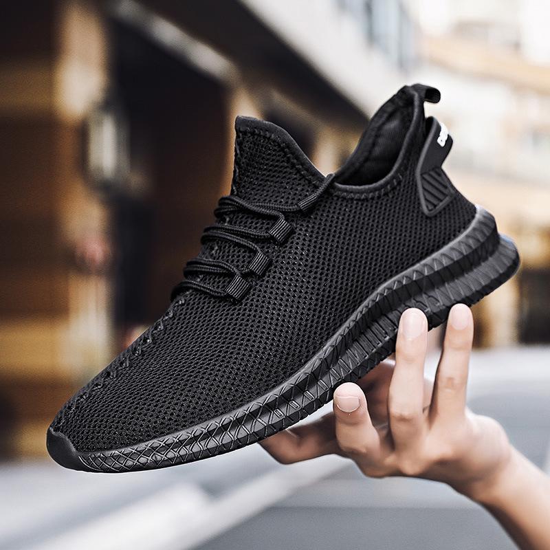 2025 Trendy Men s Plus Size Breathable Flyknit Mesh Running Shoes 45