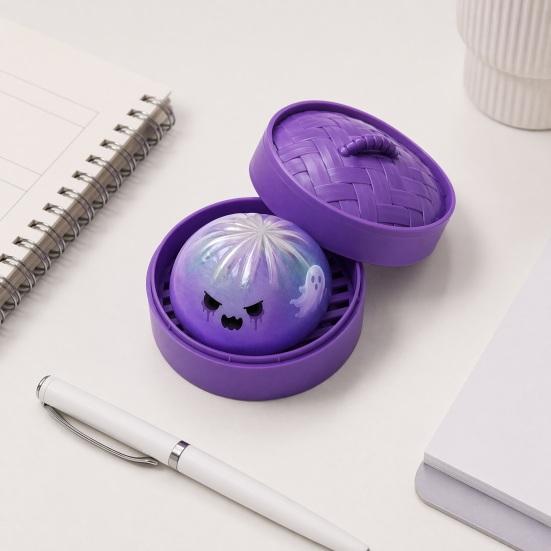 Safe Stress Ball Halloween Dumpling Relief Toy Pumpkin Ghost Steamed Bun Squeeze Adult Sensory Fidget Party Favors Toy