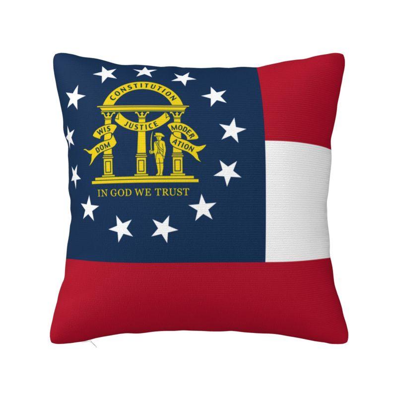Custom Georgia Country Flag Map Pillow Home Decorative Nordic Georgian Proud Patriotic Outdoor Cushions Square Pillowcase