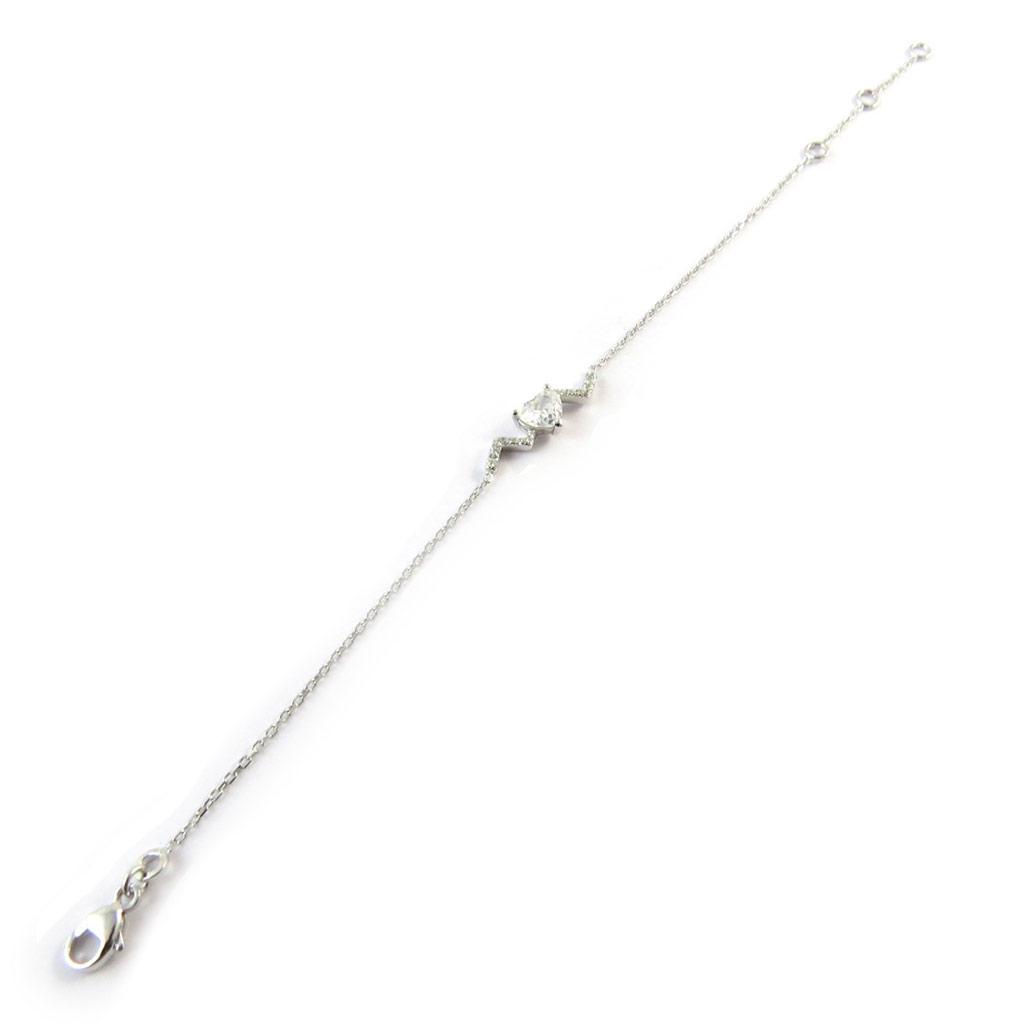 Altesse [P0572] - Silver Bracelet 'Love' Silver White (rhodium Plated)