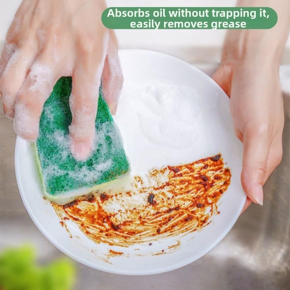 5Pcs Double-Side Cleaning Sponge Scratch-Free Descaling Cleaning Rub Kitchen Sink Cleaning