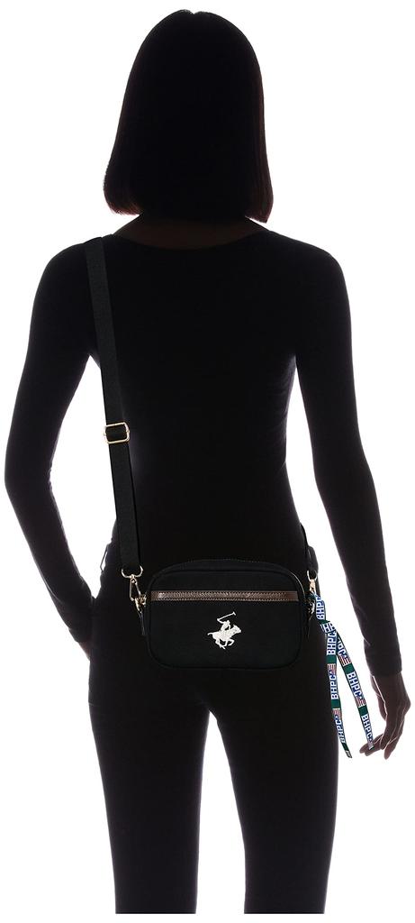 Beverly Hills Polo Club Canvas Umhängetasche BH1009N Damen Schwarz x Schwarz Einheitsgröße