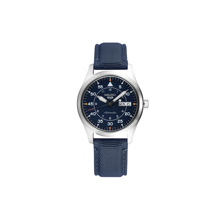 

Seiko 55 Series Fashion Classic Minimalist Trend Waterproof Mechanical Movement Nylon Strap Men watches Blue SRPH31K1 Blue Strap