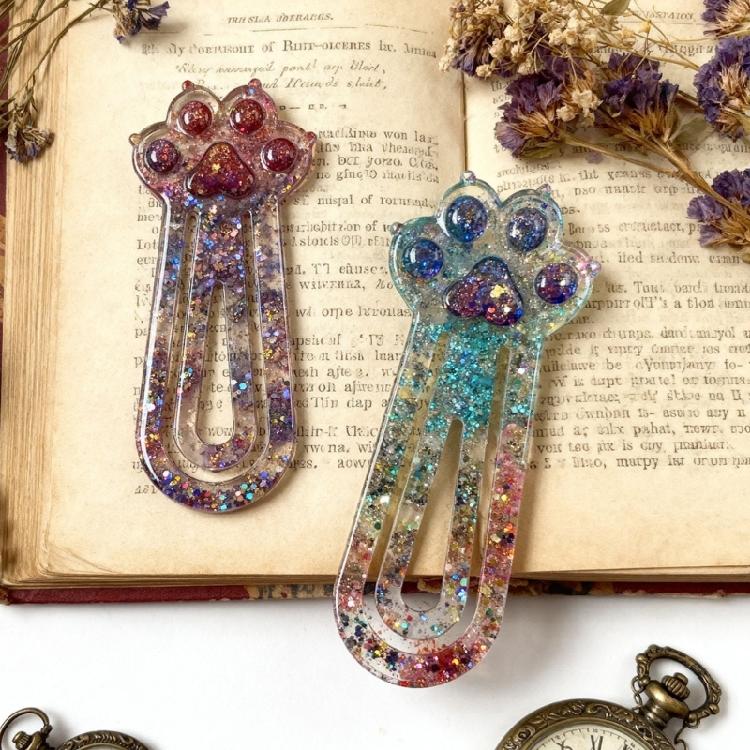 Portable Cats Themed Book Clips Moulds Gifts Casting Molds for Office School Use Soft Silicone Page Holder Accessories