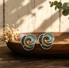 Hot-selling Hand-painted Enamel Three-dimensional Rose Pattern Stud Earrings Personalized Commuting Versatile Women's Temperament Earrings