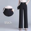 High-Waisted Draping Ice Silk Wide-Leg Women's Pants for Spring/Summer - Versatile, Loose, and Cropped.
