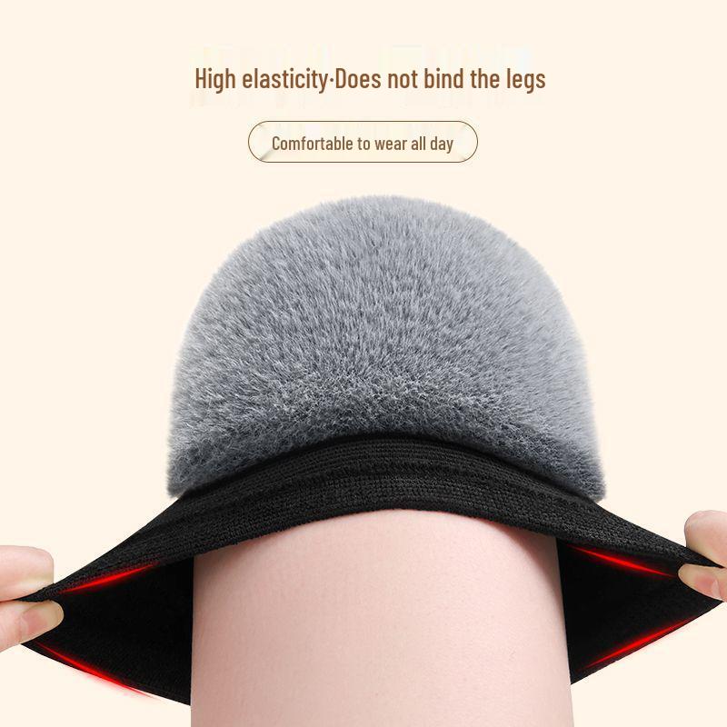 Unisex Winter Kaninchenfell Knieschoner für Wärme & Gelenkunterstützung beim Radfahren