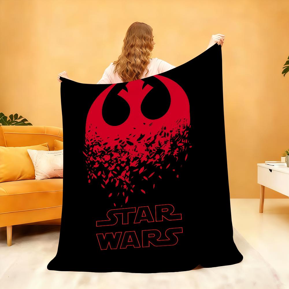 Classic Logo S-Star W-Wars Blanket Soft Throw Blanket for Home Bedroom Bed Sofa Picnic Travel Office Rest Cover Blanket Gift