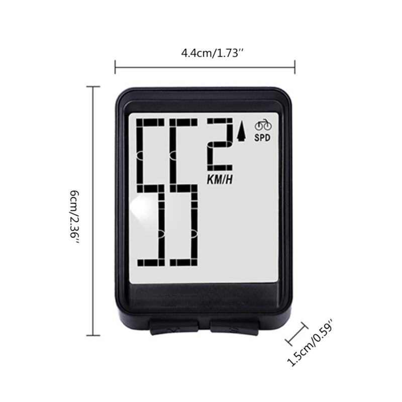 Large Screen Wireless Bicycle Computer Waterproof Bike Speedometer Stopwatch with Backlight Bike Bicycle Speedometer
