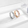 Japanese and Korean Three White Shell Titanium Steel Rings Women's Ins Style High-end Couple Ring Jewelry