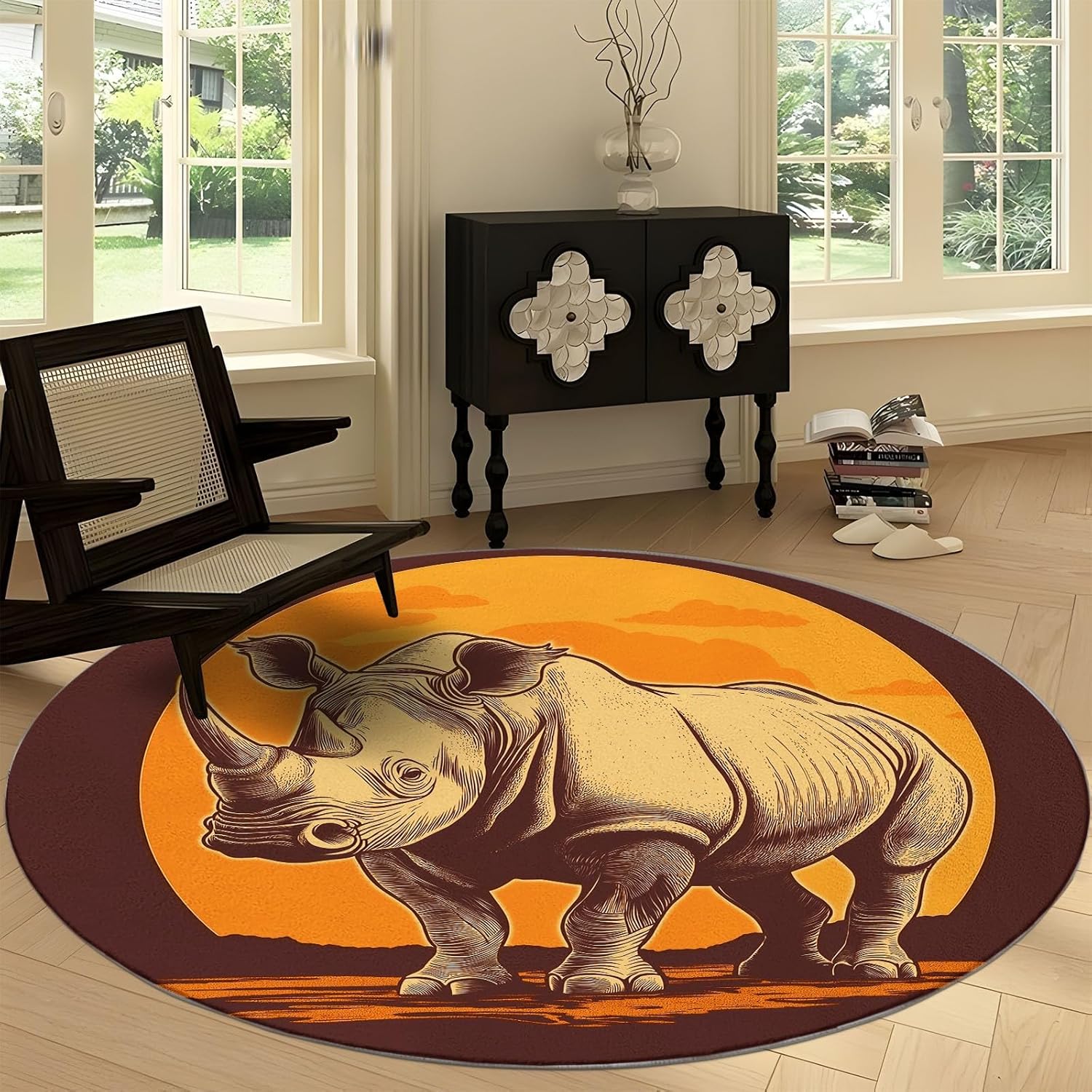 

Pink Print Round Rug,Cartoon Simple Heart Shape Washable Circular Carpet Runner Non Slip Circle Area Carpet Absorbent Mat for 100cm