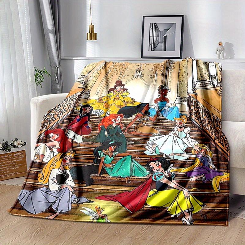 1pc Disney Princesses Throw Blanket Soft & Cozy Flannel Blanket for Home Decor, Couch Cover, Travel