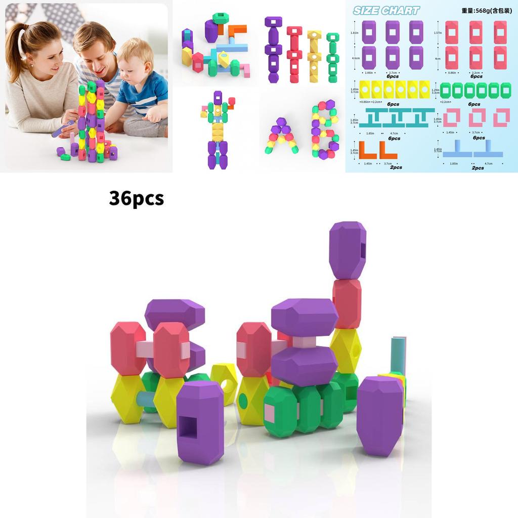 Silicone Building Blocks Toy For Kids Educational Diy Creative Play Set For Early Learning