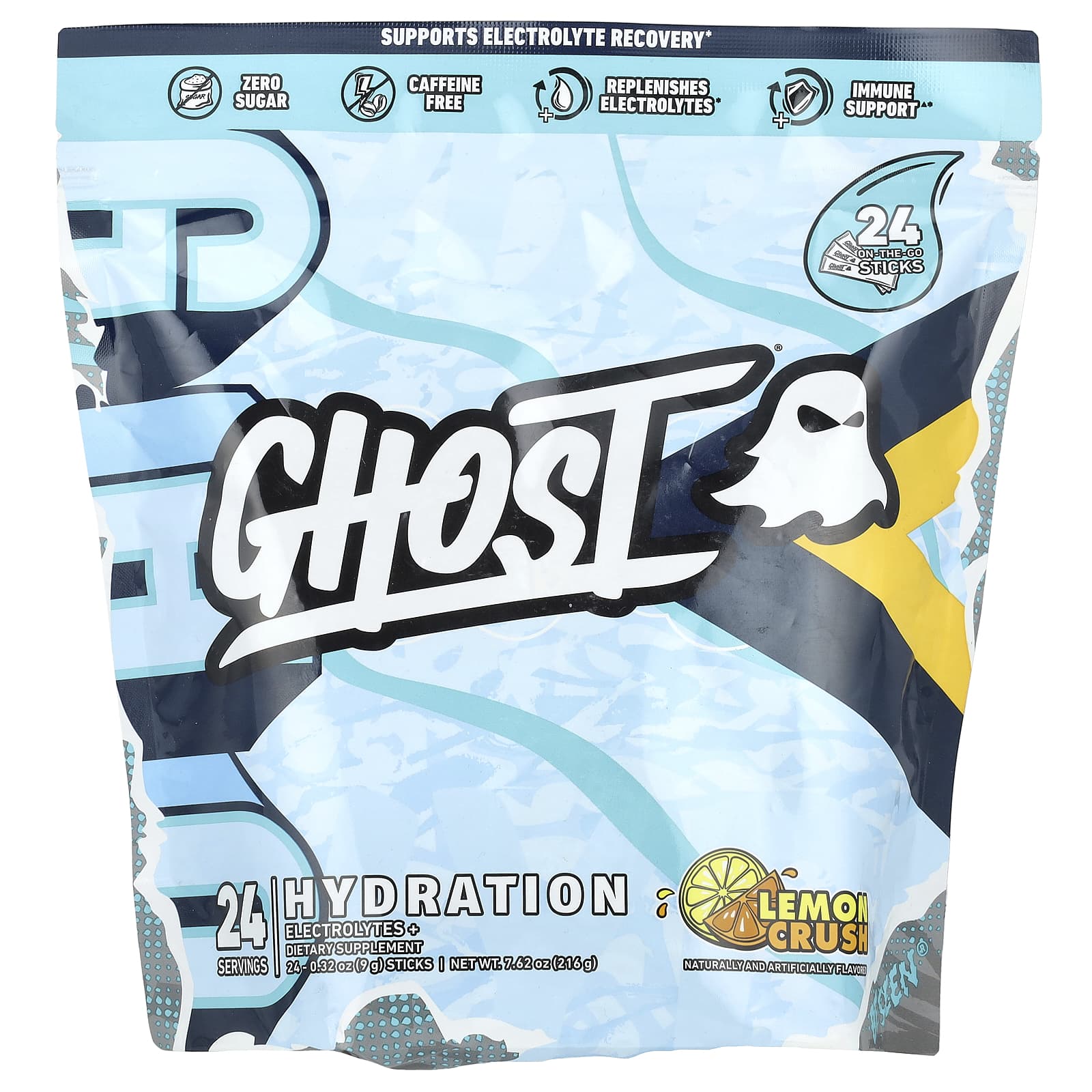 

Hydration, Lemon Crush, 24 Sticks, 9G (0.32Oz) Each