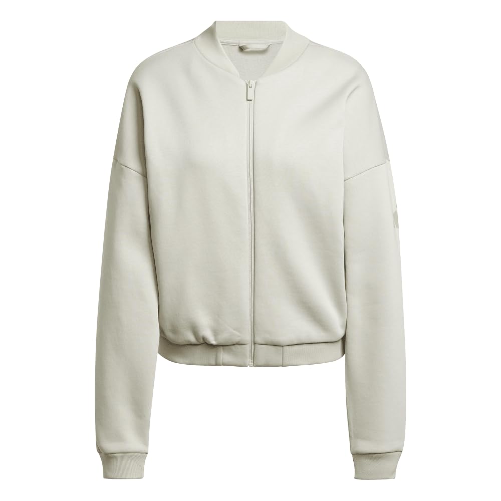 Adidas Essentials Bomber KVC35 Wonder Alumina Size Small Women's SL+ Fleece-Lined Jacket, (JD9972),