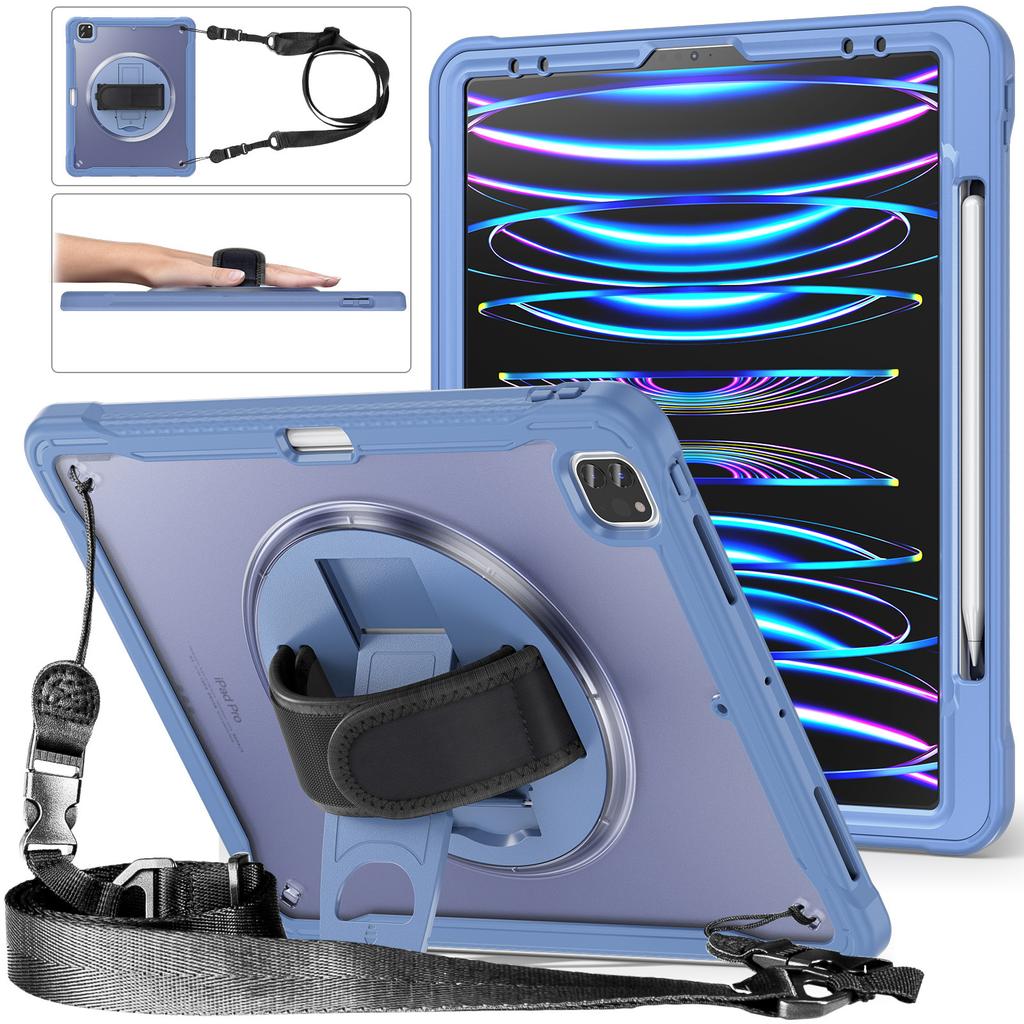 Case For iPad Pro 11 12.9 13 - Heavy Duty Shockproof Cover iPad Air 4 Air5 10.9"10th 11th Funda+Shoulder Strap Case