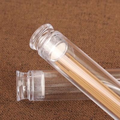 Incense Stick Tube Multifunctional Acrylic Transparent with Detachable Airtight Lid Incense Holder Joss Stick Storage Tube