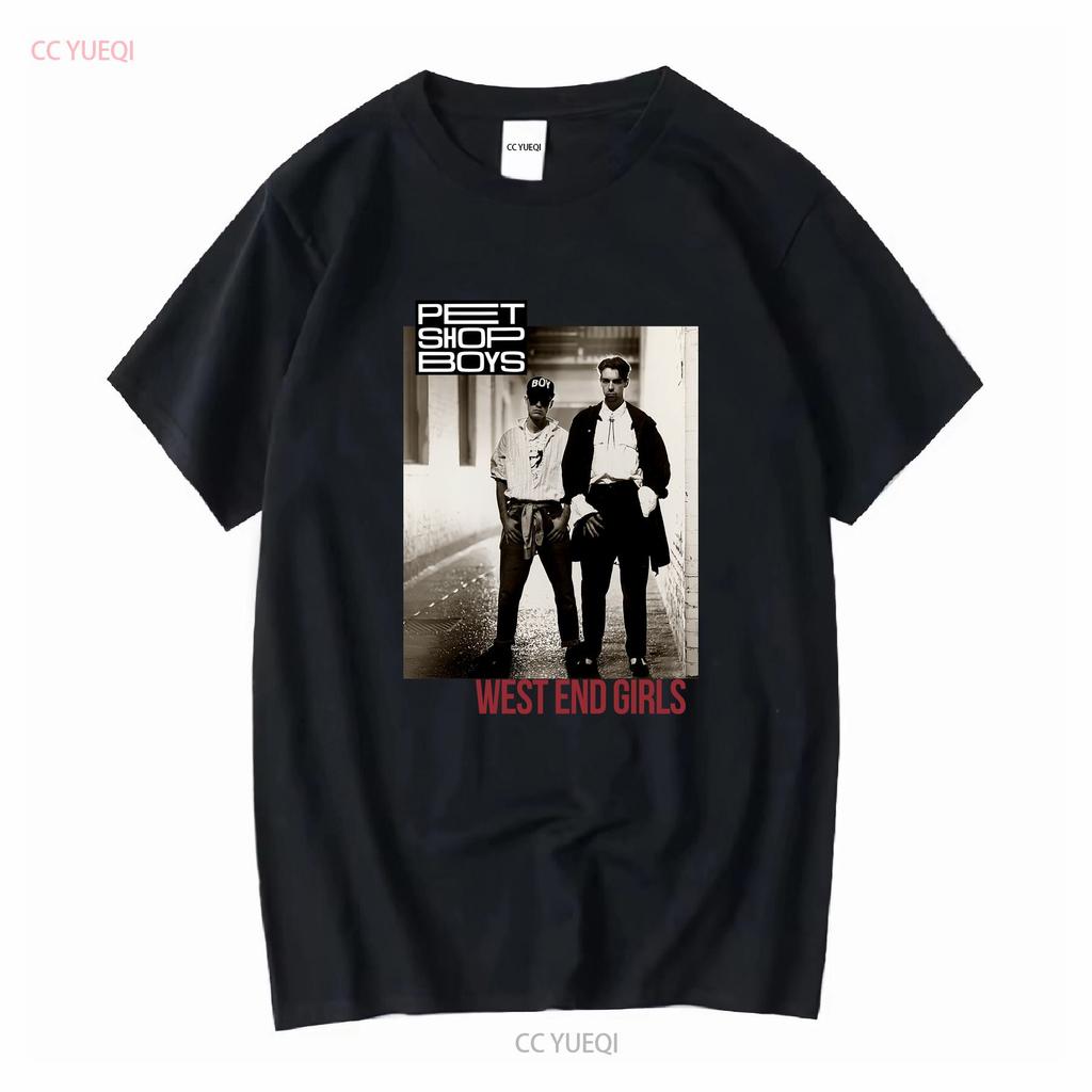 Pet Shop Boys West End Girls T-shirt Nera Tutte le Taglie S 2345XL manica lunga o corta vintage Lavata Versatile uomo