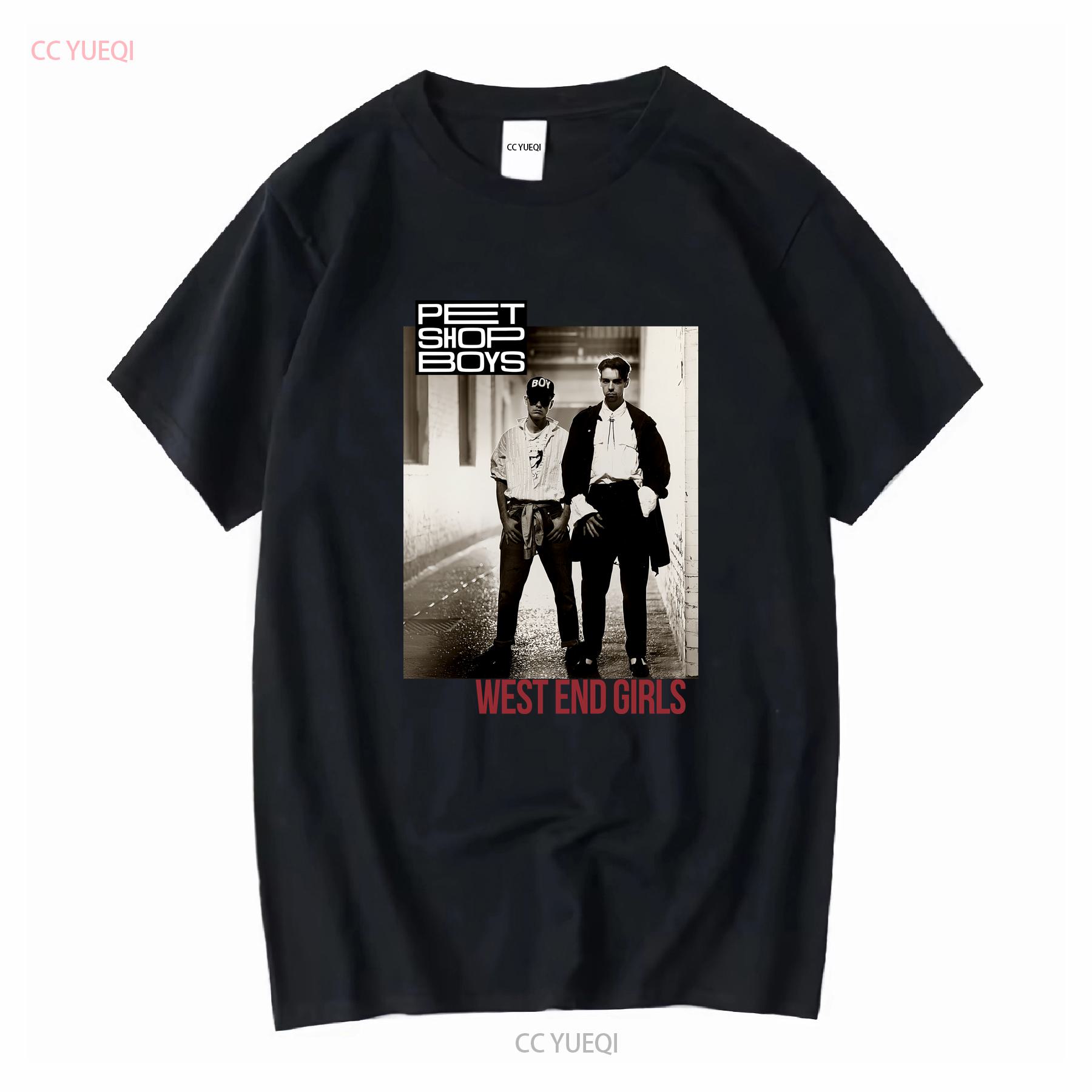 

Pet Shop Boys West End Girls Black T Shirt All Size S 2345XL long or short sleeves vintage Washed Versatile homme 4XL