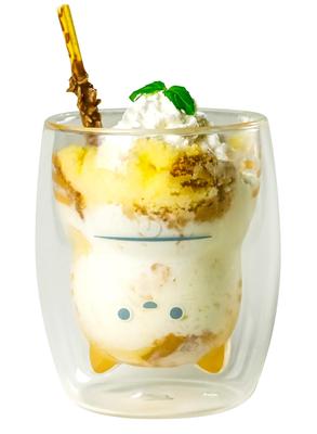 CB JAPAN Glass 270ml Cat Glass UCA Heat-Resistant [Tiger] Condensation-Resistant Double-Layered Microwave-Safe Dishwasher-Safe Heat-Resistant