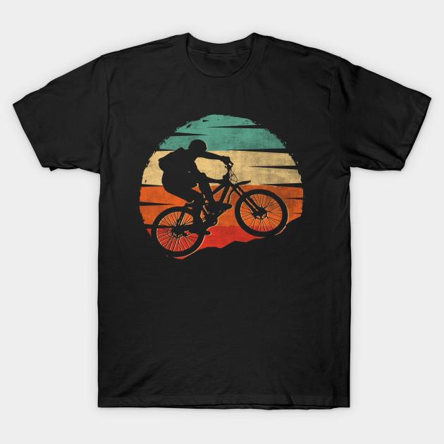 Men Black Print T-shirt Mountain Bike Vintage Mtb No-Cut Transfer Paper Print Cotton Tshirt S чёрный